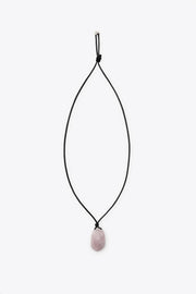 LEATHER CORD STONE NECKLACE