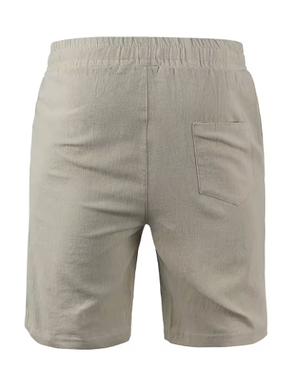 KB New Men's Cotton Linen Shorts Pants Male