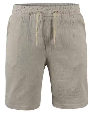 KB New Men's Cotton Linen Shorts Pants Male